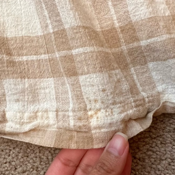 Anthropologie Pilcro The Bette Babydoll Short Sleeve Linen/Cotton Blend Blouse - Picture 6 of 11